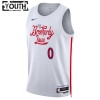 Maillot Enfant Philadelphia 76ers Tyrese Maxey 0 2022-23 Nike City Edition Blanc Swingman